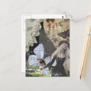 Wicca Mixed Media Collage Briefkaart