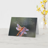 Wicca Pagan Geïnspireerde Dragonfly Birthday Kaart (Gele Bloem)