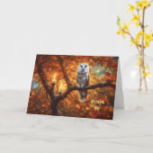 Wicca Pagan Gelukkige Verjaardag Uil Kaarsen Mysti Kaart (Gele Bloem)