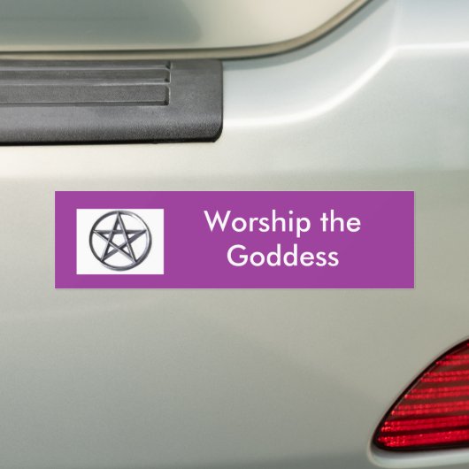 wicca-pentacle3: Vergoeden van de godin Bumpersticker (Op auto)
