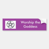 wicca-pentacle3: Vergoeden van de godin Bumpersticker (Voorkant)