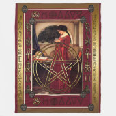 Wicca Pentacle Fleece Deken (Voorkant)