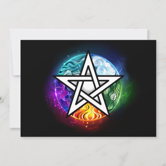 Wicca pentagram aankondiging (Voorkant)