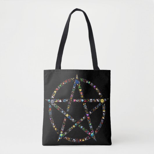 wicca pentagram canvas tas (Voorkant)