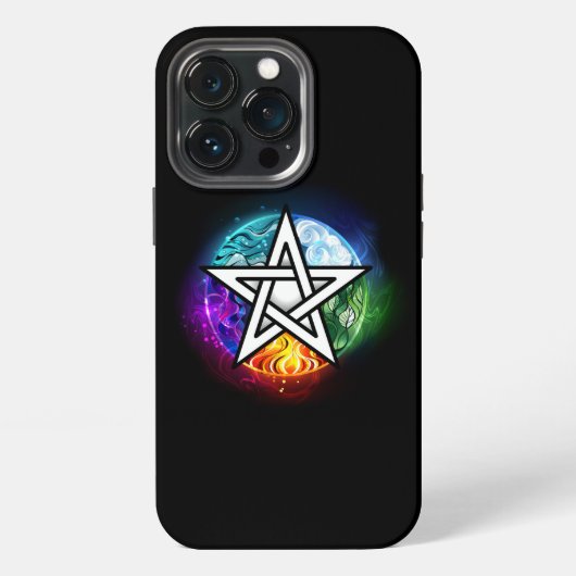 Wicca pentagram iPhone hoesje (Achterkant)