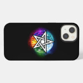 Wicca pentagram iPhone hoesje (Achterkant horizontaal)