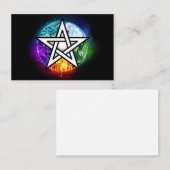 Wicca pentagram kortingskaartje (Voorkant / Achterkant)