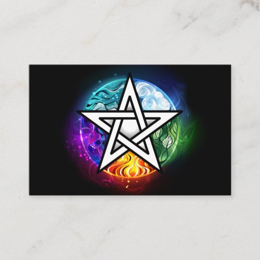 Wicca pentagram kortingskaartje (Voorkant)