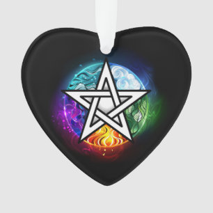 Wicca pentagram ornament