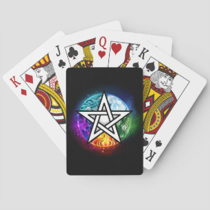 Wicca pentagram pokerkaarten