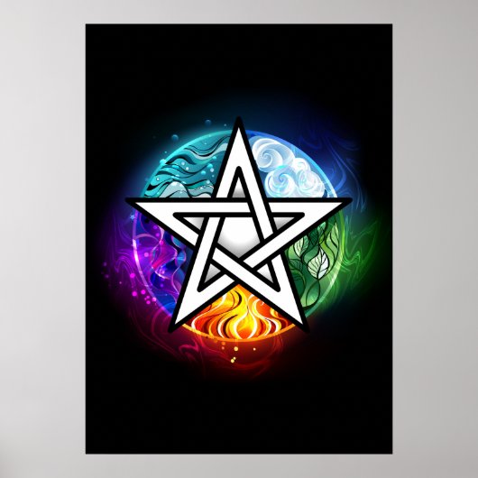 Wicca pentagram poster (Voorkant)