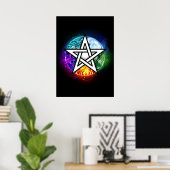 Wicca pentagram poster (Thuiskantoor)