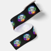 Wicca pentagram satijnen lint (Achterkant)