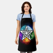 Wicca pentagram schort (Gedragen)