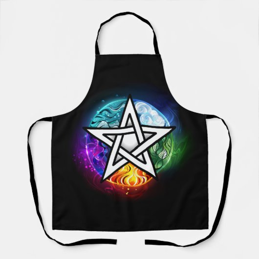 Wicca pentagram schort (Voorkant)
