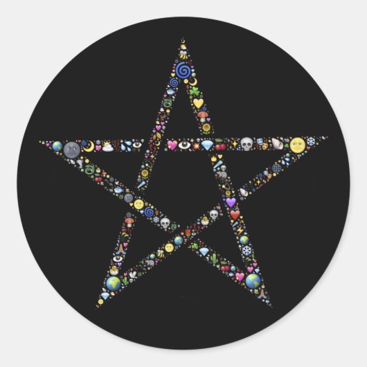 Wicca Pentagram stickers (Voorkant)