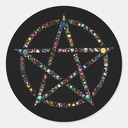 Wicca Pentagram stickers (Voorkant)