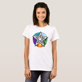 Wicca pentagram t-shirt (Voorkant volledig)