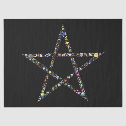 wicca-pentagram tissuepapier (Voorkant)