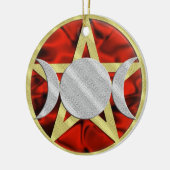 Wicca Pentagram Triple Goddess Ornament (Links)