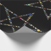 wicca pentagram verpakkingspapier cadeaupapier (Hoek)