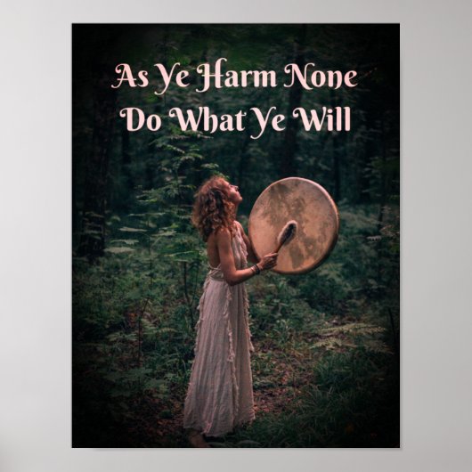 Wicca Rede Quote Art Print Poster (Voorkant)