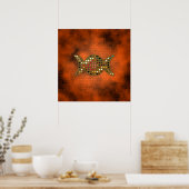 Wicca Triple Goddess Jewel Glas in lood Poster (Keuken)