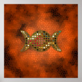 Wicca Triple Goddess Jewel Glas in lood Poster (Voorkant)