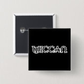 Wicca Vierkante Button 5,1 Cm (Voorkant /achterkant)