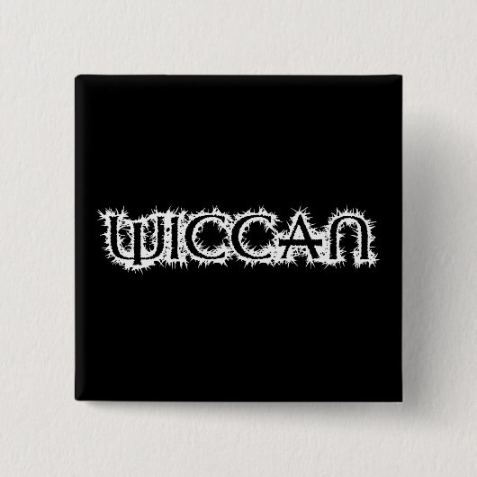 Wicca Vierkante Button 5,1 Cm (Voorkant)