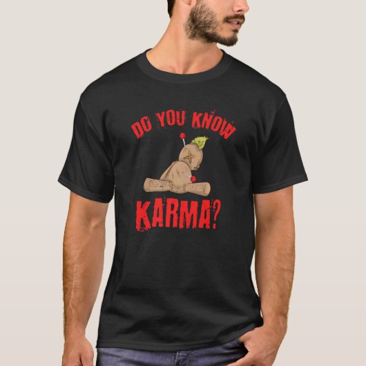 Wicca Witchcraft Ken je Karma Voodoo Doll T-shirt (Voorkant)