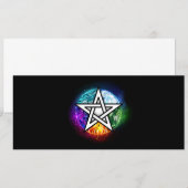 Wiccaanpentagram Aankondiging (Voorkant / Achterkant)