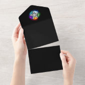 Wiccaanpentagram All In One Uitnodiging (Afscheurbaar)