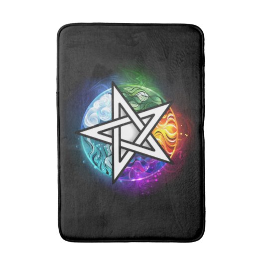 Wiccaanpentagram Badmat (Voorkant Verticaal)