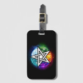 Wiccaanpentagram Bagagelabel (Voorkant (verticaal))