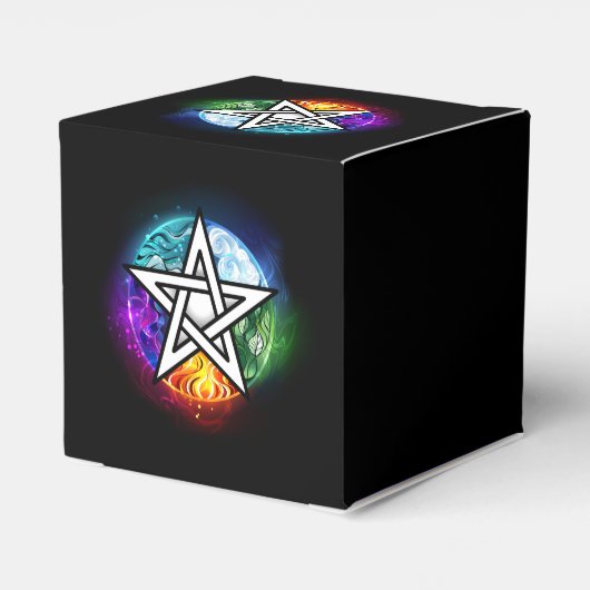 Wiccaanpentagram Bedankdoosjes (Achterkant)