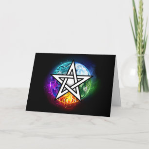 Wiccaanpentagram Bedankkaart
