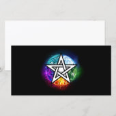 Wiccaanpentagram Bedankkaart (Voorkant / Achterkant)