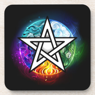 Wiccaanpentagram Bier Onderzetter