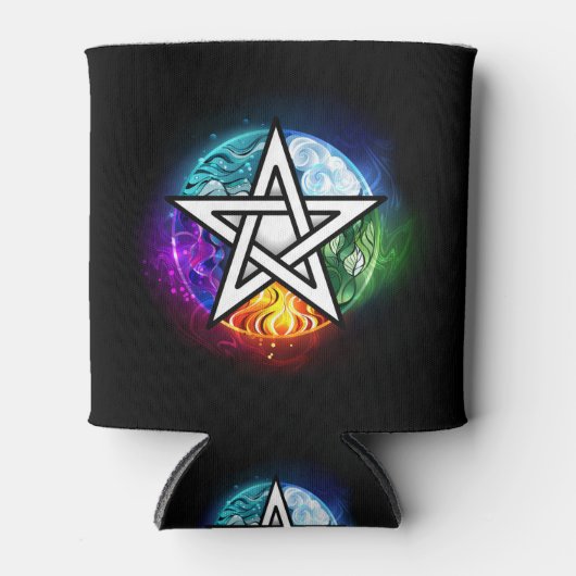 Wiccaanpentagram Blikjeskoeler (Voorkant)