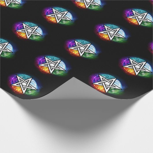 Wiccaanpentagram Cadeaupapier (Hoek)