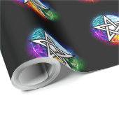 Wiccaanpentagram Cadeaupapier (Rol Hoek)