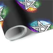 Wiccaanpentagram Cadeaupapier (Rol Hoek)