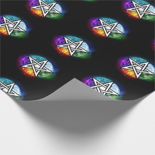 Wiccaanpentagram Cadeaupapier (Hoek)