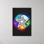 Wiccaanpentagram Canvas Afdruk (Voorkant)