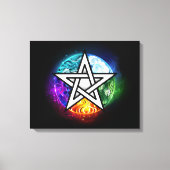 Wiccaanpentagram Canvas Afdruk (Voorkant)