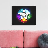 Wiccaanpentagram Canvas Afdruk (Insitu (Woonkamer))