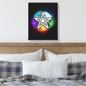 Wiccaanpentagram Canvas Afdruk (Insitu (Slaapkamer))