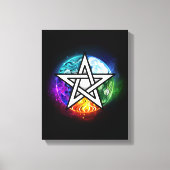 Wiccaanpentagram Canvas Afdruk (Voorkant)