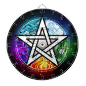 Wiccaanpentagram Dartbord (Voorkant)